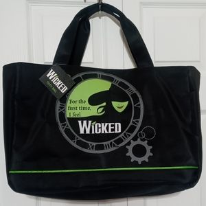 WICKED Broadway Musical Black Nylon Purse Shoulder Tote Bag